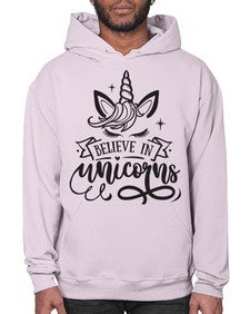 believe in unicorns black 55# - unicorn- Hoodie