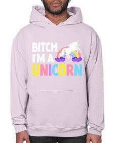 bitch im a unicorn 61# - unicorn- Hoodie