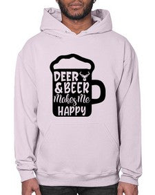 deer and beer makes me happy 900# - beer- Hoodie