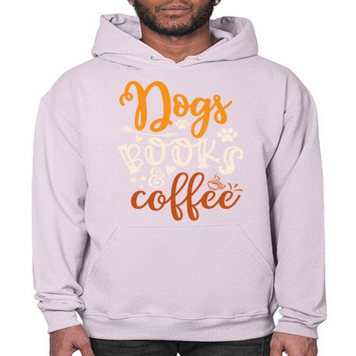 dogs books coffee 130# - dogs- Hoodie