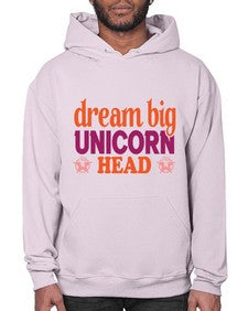 dream big unicorn head 108# - unicorn- Hoodie