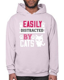 easily distracted by cats Style 47# - cats- Hoodie