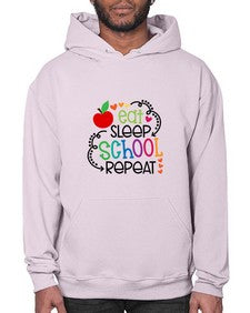 eat sleep school repeat 45# - general school- Hoodie