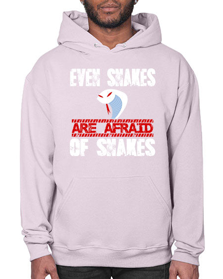 even snakes are afraid of snakes - snake- Hoodie
