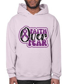 faith over fear 139# - alzheimers- Hoodie