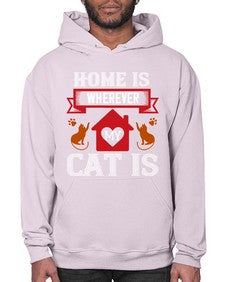 home is wherwever my cat is Style 51# - cats- Hoodie
