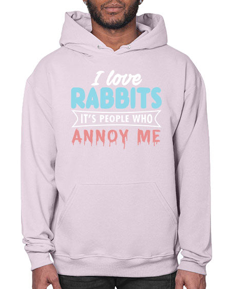 i love rabbits its people who annoy me - rabbit- Hoodie