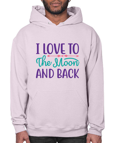 i love to the moon and back 6# - moon- Hoodie