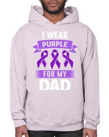 i wear purple for dad 169# - alzheimers- Hoodie