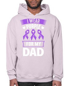 i wear purple for dad 170# - alzheimers- Hoodie