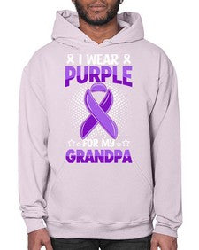 i wear purple for grandpa 172# - alzheimers- Hoodie