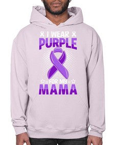 i wear purple for mama 173# - alzheimers- Hoodie