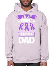 i wear purple for my 186# - alzheimers- Hoodie