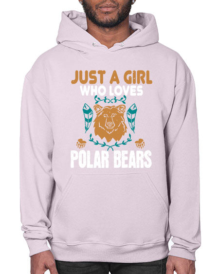 just a girl who loves polar bear 163# - bears - animals- Hoodie