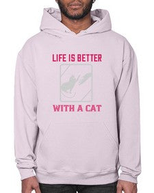 life is better with a cat Style 63# - cats- Hoodie