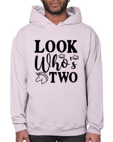 look whos two 267# - unicorn- Hoodie