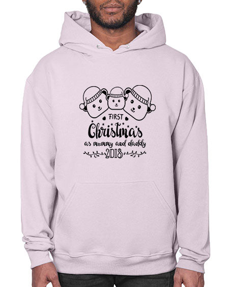 my first christmas bear family black 193# - bears - animals- Hoodie