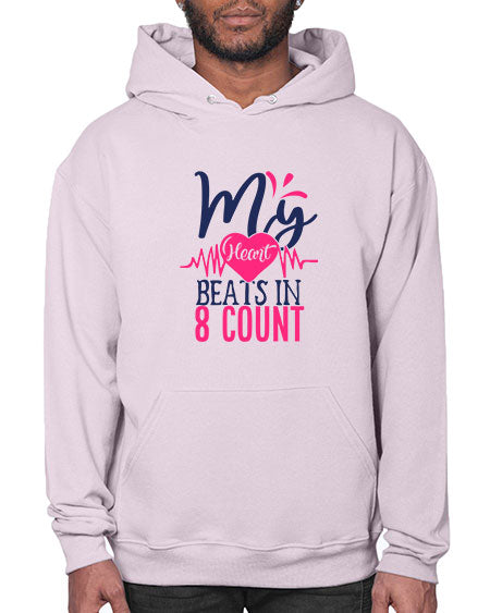 my heart beats in count 1740# - cheer- Hoodie
