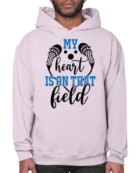 my heart is on that field 13# - lacrosse- Hoodie