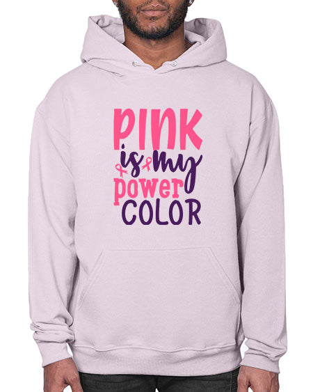 pink is my power color Style 5# - breast cancer- Hoodie