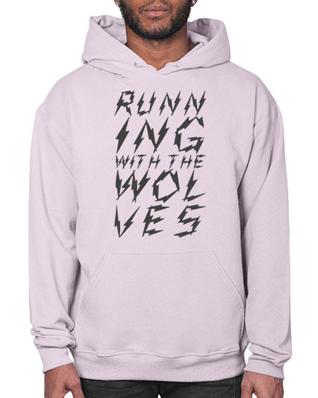 running with the wolves - wolf- Hoodie
