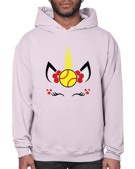 softball unicorn 398# - softball- Hoodie