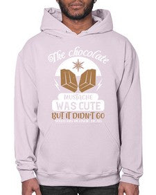 the chocolate mustache was cute but it didnt go with his blonde head 415# - chocolate- Hoodie