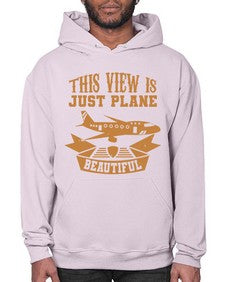 this view is just plane beautiful  44# - airplane- Hoodie