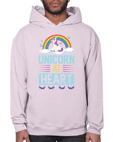 unicorn at heart 448# - unicorn- Hoodie