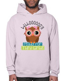 whooos ready for third grade girl 1010# - third grade- Hoodie