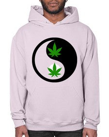 yin and yang weed 1264# - marijuana- Hoodie
