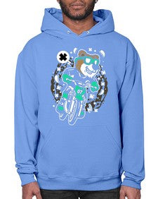 Bear motocross rider 15# - cartoon animals- Hoodie