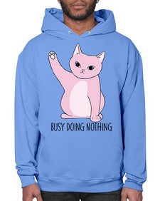 Busy Doing Nothing - cats- Hoodie