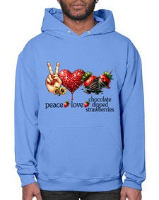 Chocolate Dipped Strawberries 727# - strawberry- Hoodie