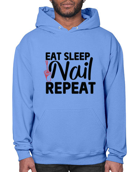 Eat Sleep Nail Repeat 736# - nail tech- Hoodie