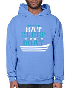Eat sleep and Boat 16# - boats- Hoodie