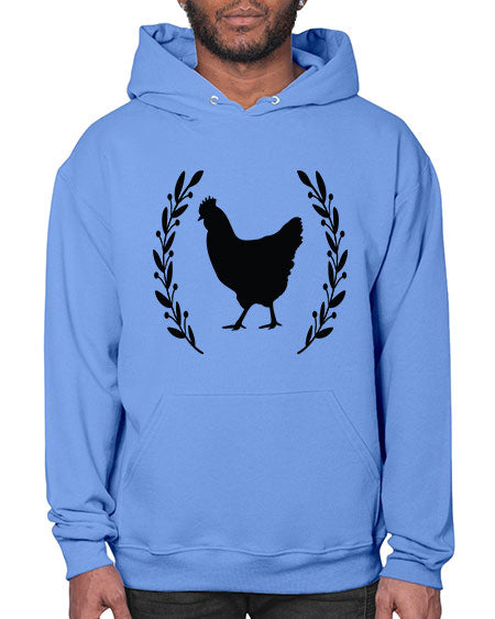 Floral Wreath Chicken - chicken- Hoodie
