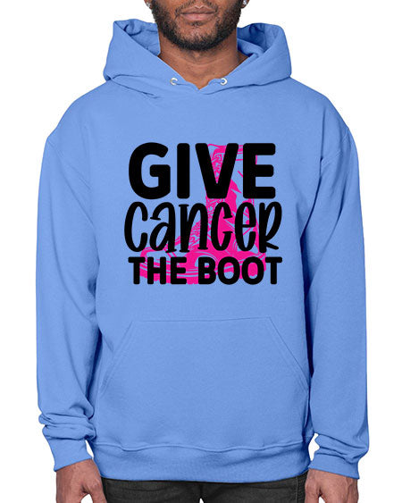Give Cancer the Boot 25# - breast cancer- Hoodie