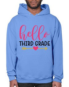 Hello Third Grade 350# - third grade- Hoodie