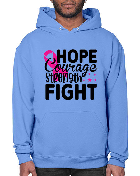 Hope Courage Strength Fight 21# - breast cancer- Hoodie