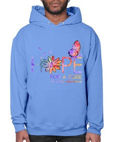 Hope For A Cure Alzheimer Awareness Flower 162# - alzheimers- Hoodie