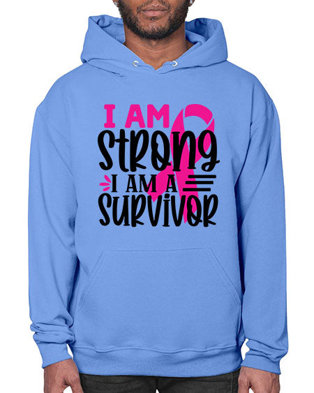 I Am Strong I Am a Survivor 19# - breast cancer- Hoodie