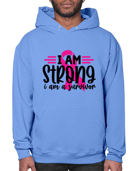 I Am Strong I Am a Survivor 20# - breast cancer- Hoodie