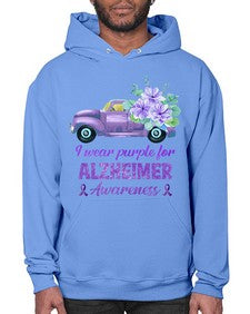 I Wear Purple For AlzheimerS Awareness 168# - alzheimers- Hoodie