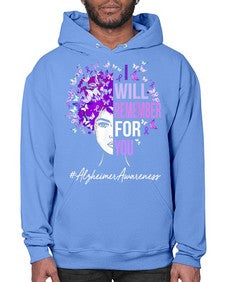 I Will Remember For You Alzheimer Awareness Womens Butterfly 180# - alzheimers- Hoodie