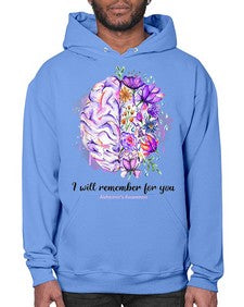 I Will Remember For You Brain Alzheimers Awareness 184# - alzheimers- Hoodie