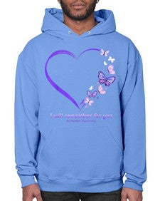 I Will Remember For You Butterfly Alzheimers Awareness 185# - alzheimers- Hoodie
