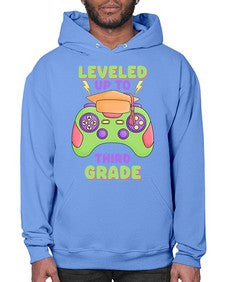 Leveled up to third Grade 472# - third grade- Hoodie