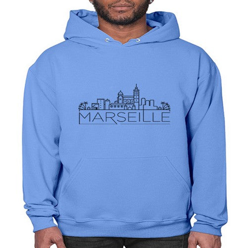 Marseille Minimal Skyline 1238# - cities- Hoodie