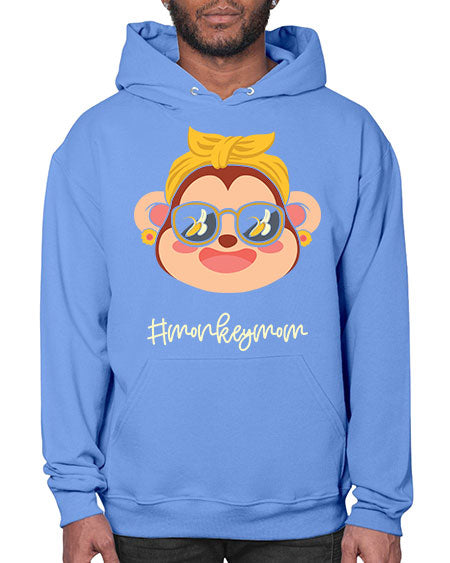 Monkey Mom Banana Glasses 16# - monkey- Hoodie